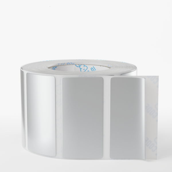 Этикетка 50х25х1000 PET matt silver