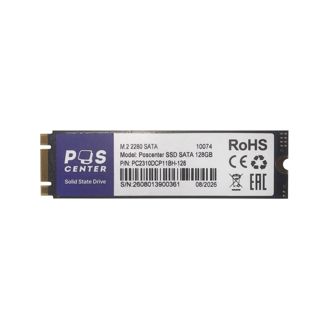 Твердотельный накопитель SSD POScenter M.2 2280 SATA 128 Гб — фото 1