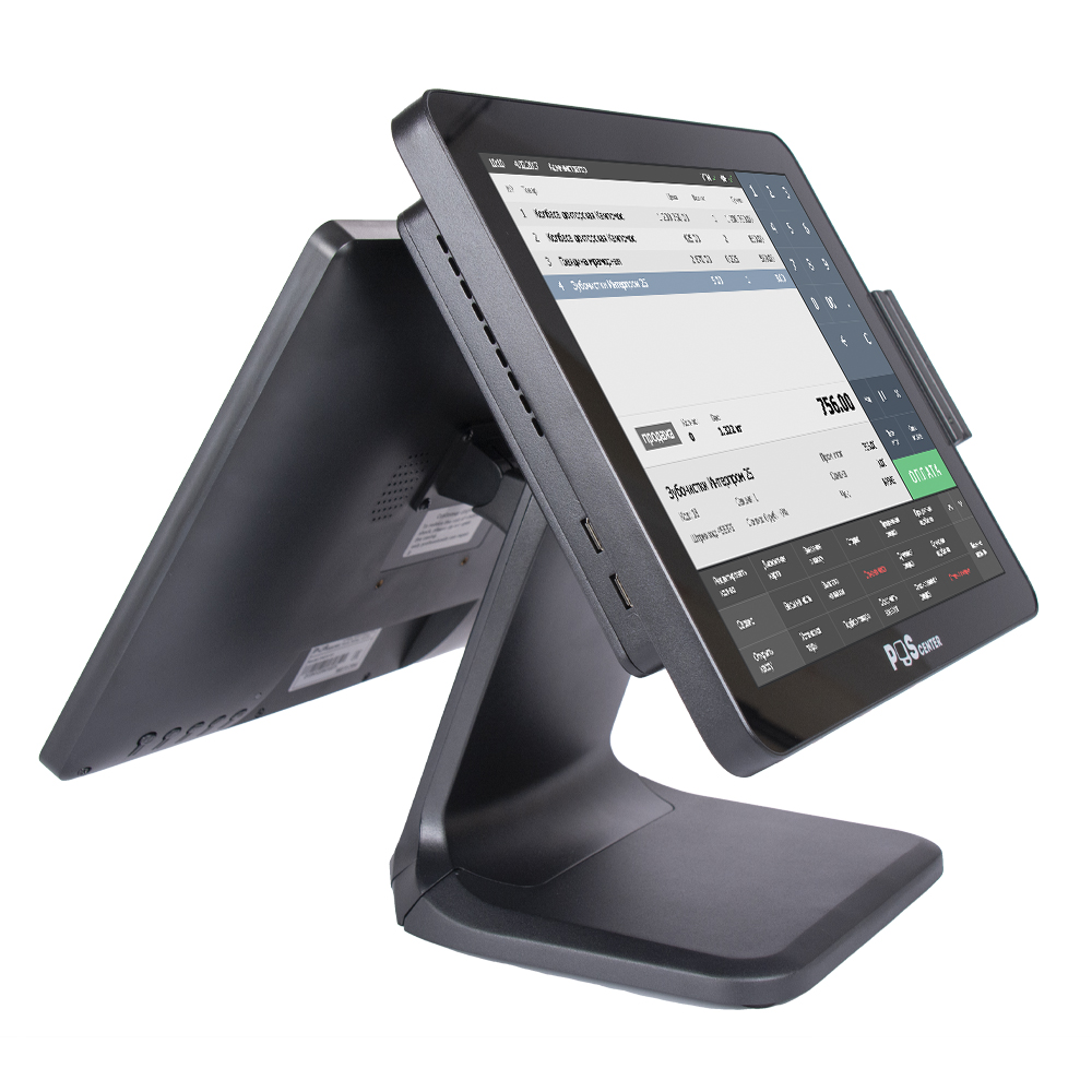 Сенсорный моноблок POScenter POS101 (15", PCAP, J3455, RAM 4Gb, SSD 64Gb, БЕЗ MSR) без ОС