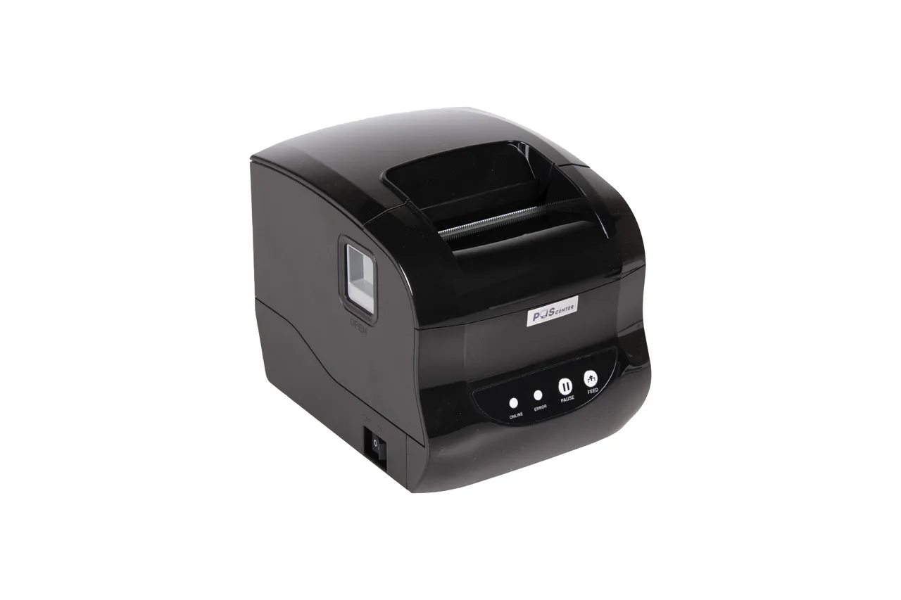 Принтер этикеток и чеков POScenter PC-365W (прямая термопечать, 3", USB+WIFI) черный — фото 1