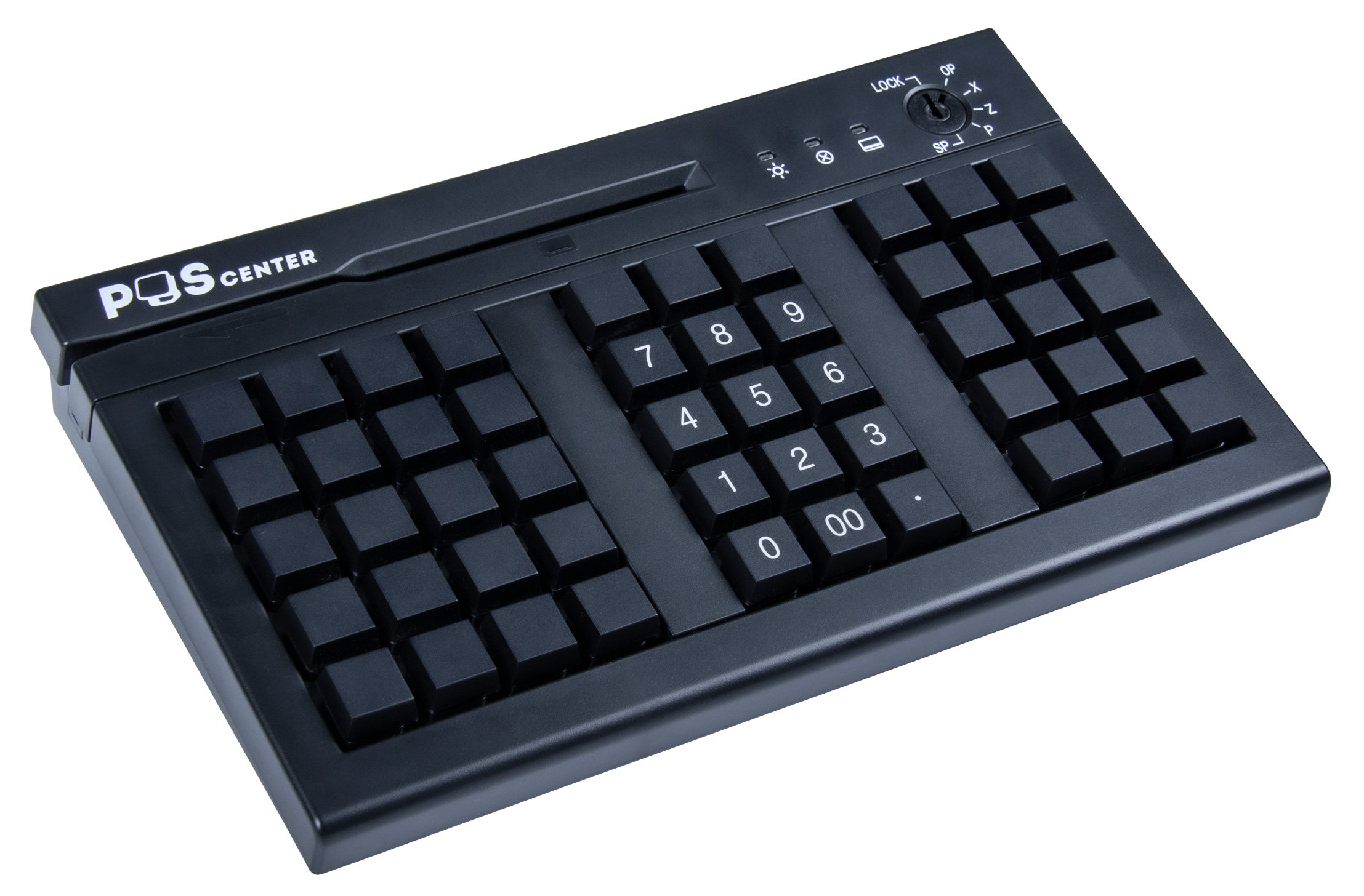 Клавиатура программируемая POScenter S50A (50 клавиш, MSR, ключ, USB), чёрная