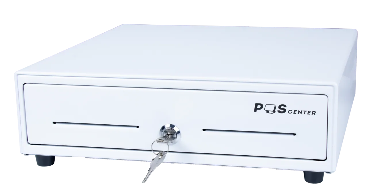 Денежный ящик POScenter 13EM 330x355x90, механический, PUSH, белый