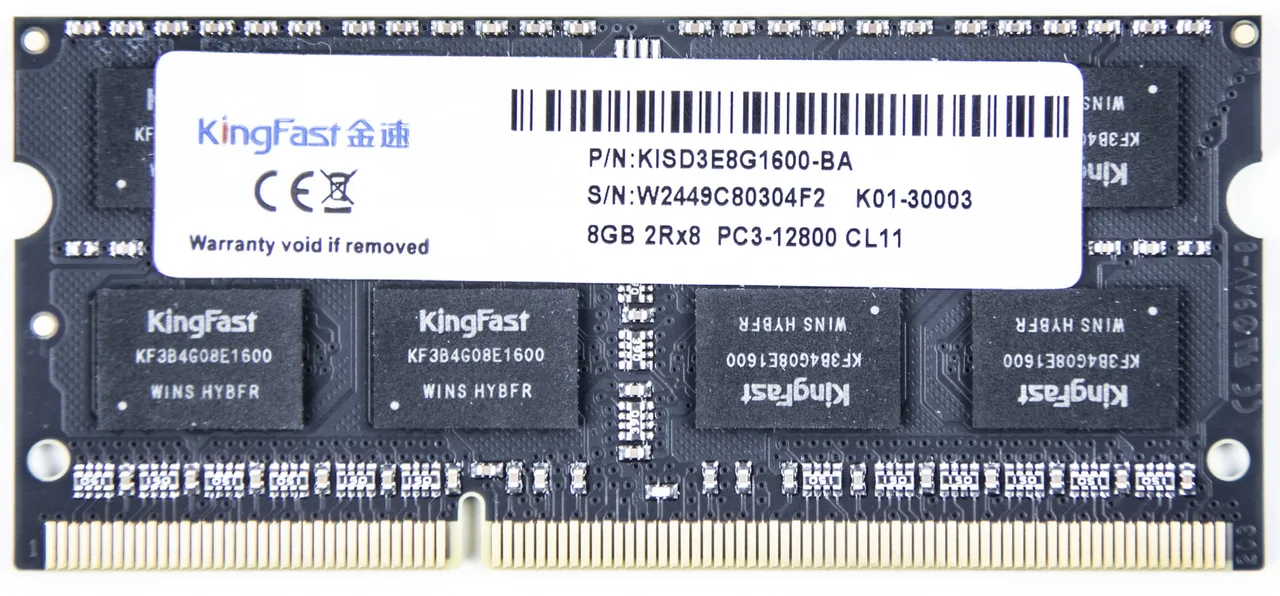 Модуль памяти DDR3L KingFast SO-DIMM 1600 МГц, 8 Гб