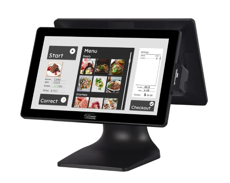 Сенсорный моноблок POScenter POS-A1 (15.6"+15.6", P-CAP, RK3568, 4Gb/64Gb, WiFi, BT, MSR) Android 11 — фото 1