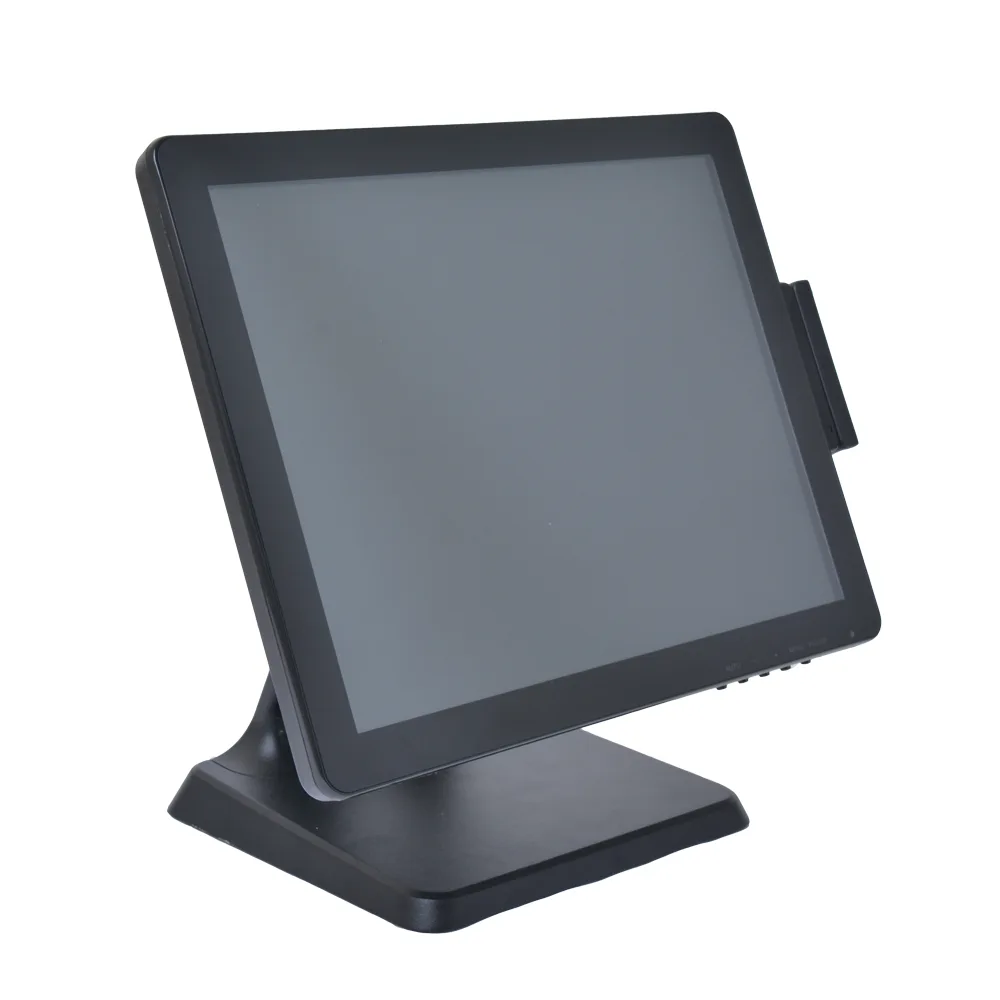 Сенсорный монитор POScenter DTM-15 (15", P-CAP TOUCH, VGA, MSR, стенд металл) — фото 1