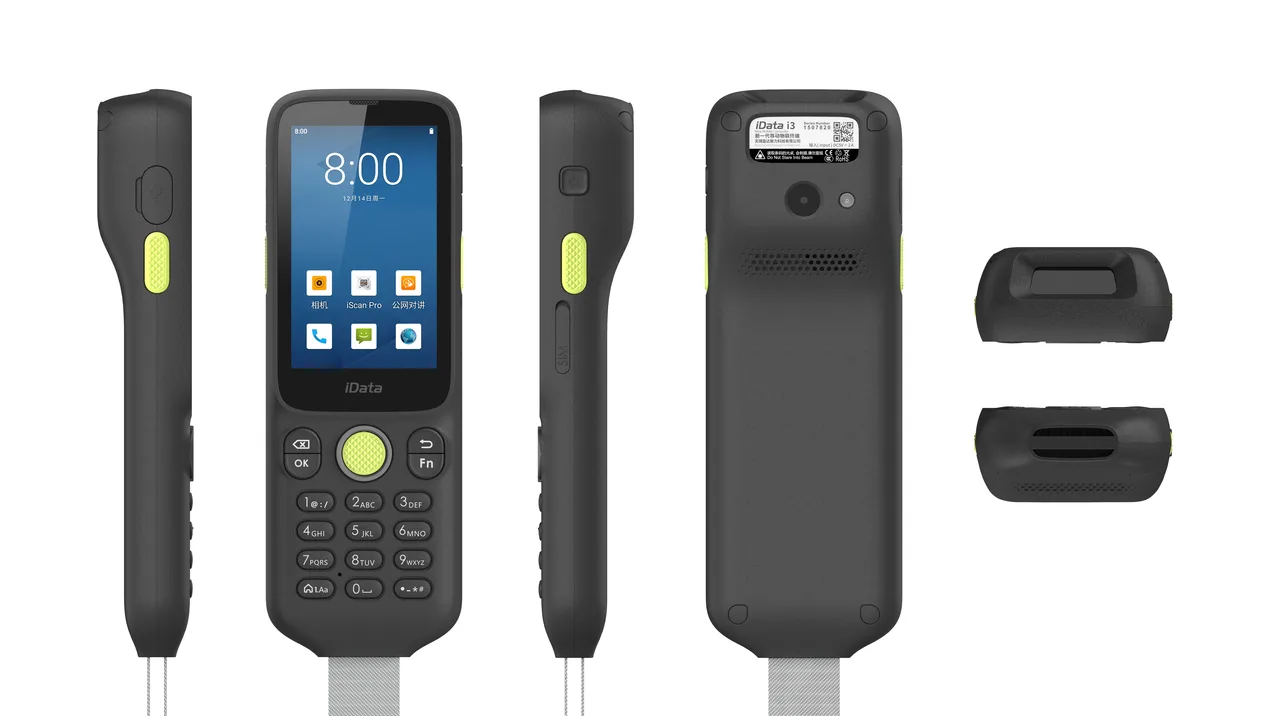 ТСД iData i3 (Android 10 no GMS, 1D/2D сканер iData DS7000pro, Bluetooth, Wi-Fi, 2G/3G/4G (LTE), GSM, GPS, память 2 GB/16 GB, экран 3.2" разрешение 800 х 480, 23 клавиши, АКБ 3000 mAh, IP54, камера 8MP, 178 грамм, ремешок, адаптер, кабель USB Type-C, защитный чехол) — фото 1